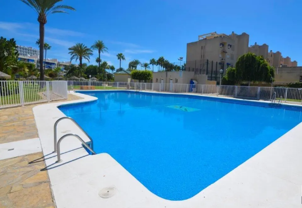 Piscine extérieure de Costa Lago entourée de palmiers